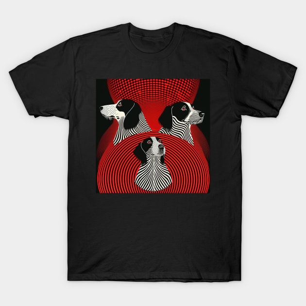 Abstract Dogs T-Shirt by TooplesArt